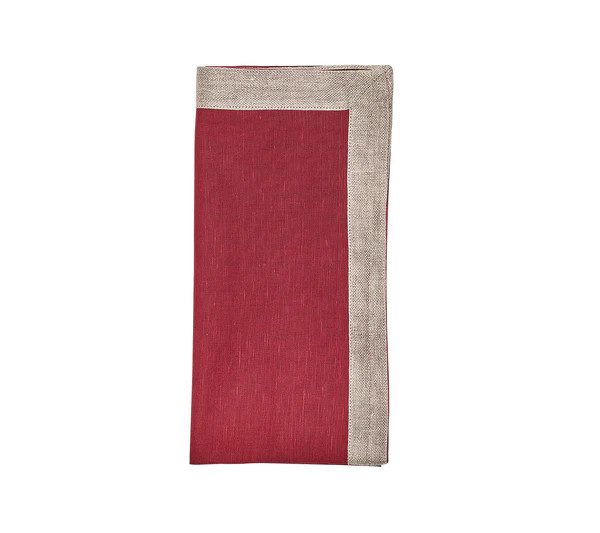 Kim Seybert Dip Dye Napkin - Red & Burgundy - Set of 4 | Alchemy Fine Home