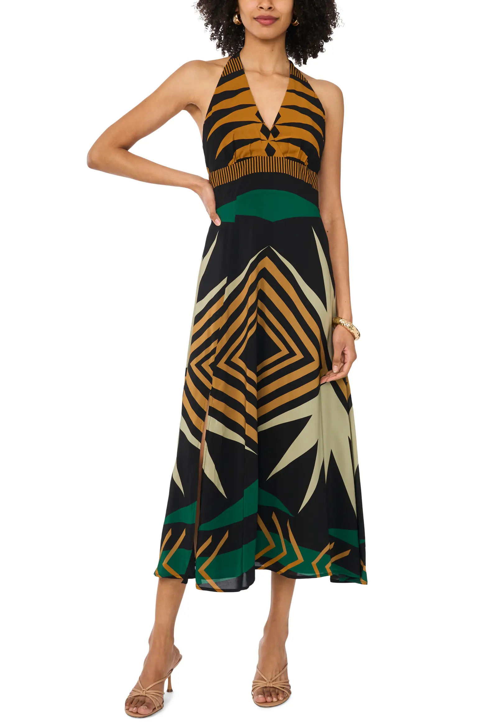 Mixed Print Racerback Midi Dress (Women) | Nordstrom | Nordstrom