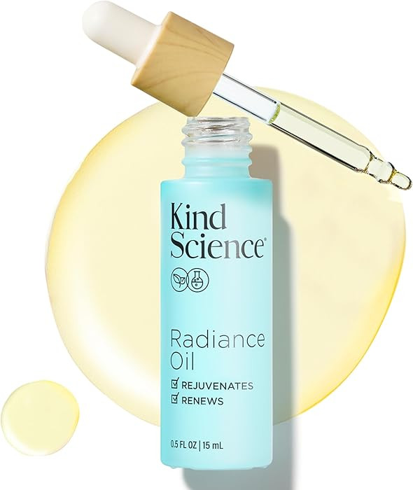 Kind Science Radiance Face Oil - Hydrating with Vitamin E, C & A, Bakuchiol, Jojoba & Moringa Oil... | Amazon (US)