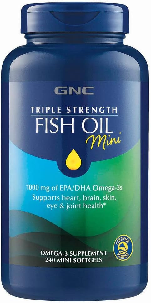 GNC Triple Strength Fish Oil Mini's |Omega-3 Heart, Brain, Joint & Eye Support with Triglyceride ... | Amazon (US)