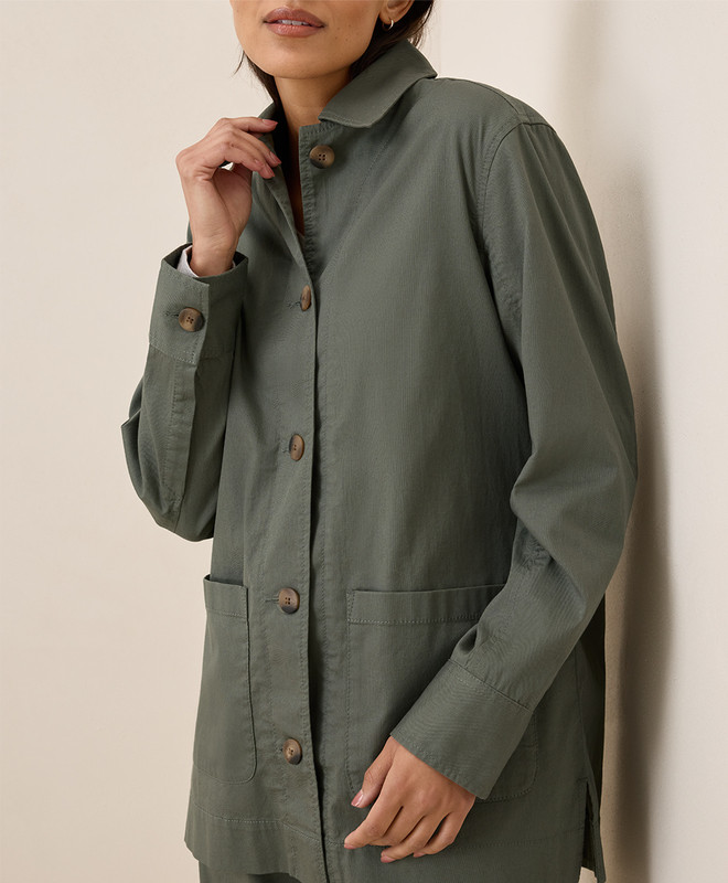 Women’s Daily Twill Oversized Lightweight Jacket made with Organic Cotton | Pact | Pact Apparel