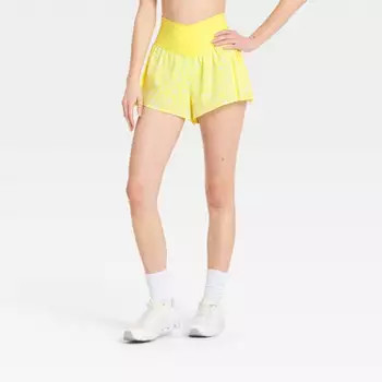 Women's Contrast Trim Woven Shorts - JoyLab™ Yellow M | Target