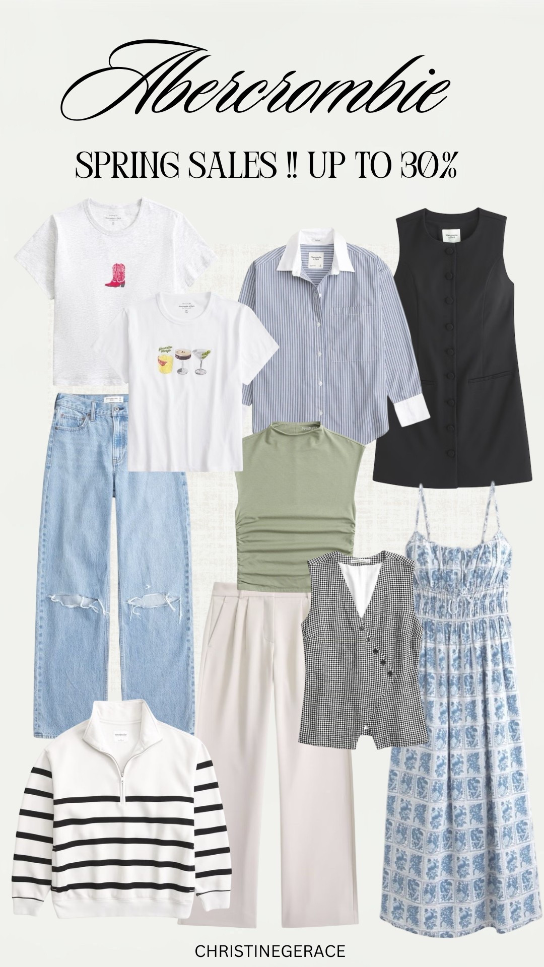 Abercrombie spring sales finds up to 30% off !! Check out the denim section too ! Lots of deals ! 

Denim, graphic tee, spring dress, crewneck sweater, poplin shirt, tailored pants 

#LTKStyleTip #LTKFindsUnder50 #LTKSpringSale