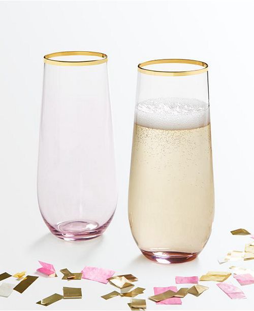 Set of 2 Stemless Flutes, Created for Macy's | Macys (US)