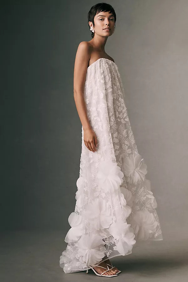 Margot 3D Floral Maxi Dress | Anthropologie (US)