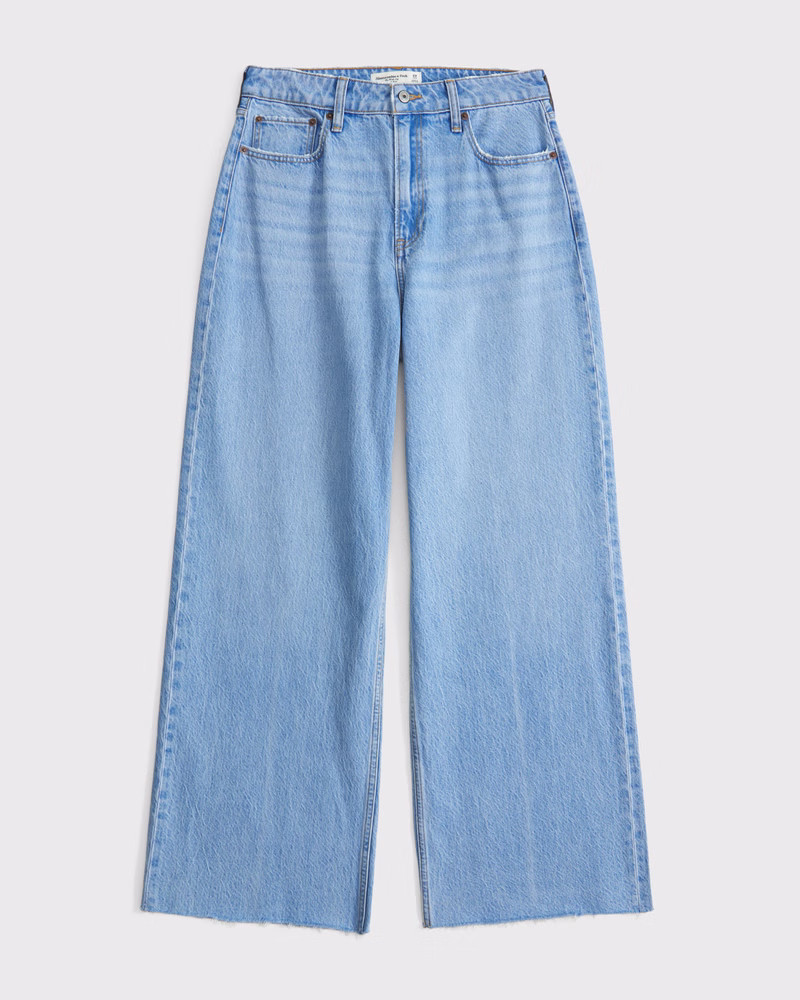 Women's Curve Love High Rise Wide Leg Jean | Women's Bottoms | Abercrombie.com | Abercrombie & Fitch (US)