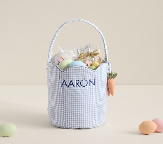 Gingham Scallop Easter Bucket | Pottery Barn Kids
