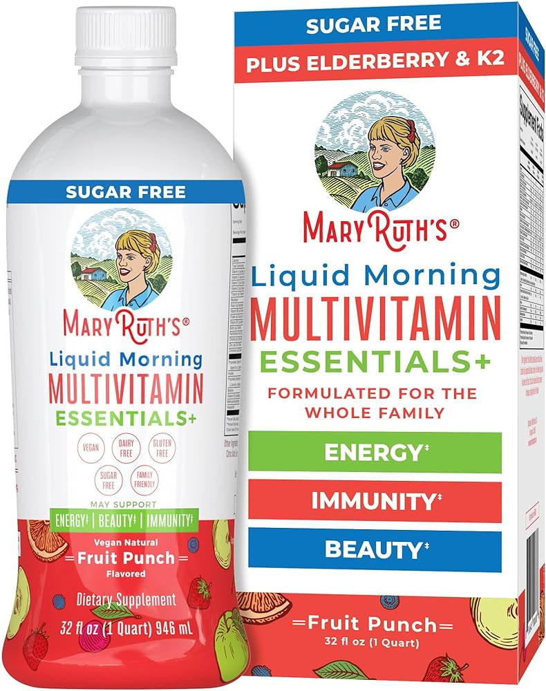 MaryRuth Organics Multivitamin Multimineral for Women Men & Kids, No Added Sugar, Vegan Liquid Vi... | Amazon (US)