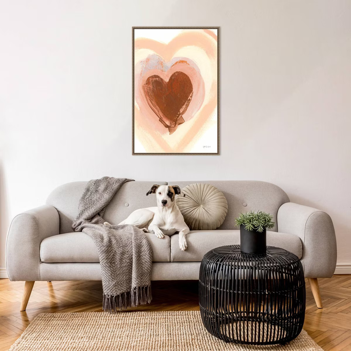 Amanti Art 23"x33" Baby Love Heart by Yvette St. Amant Framed Canvas Wall Art Print | Target