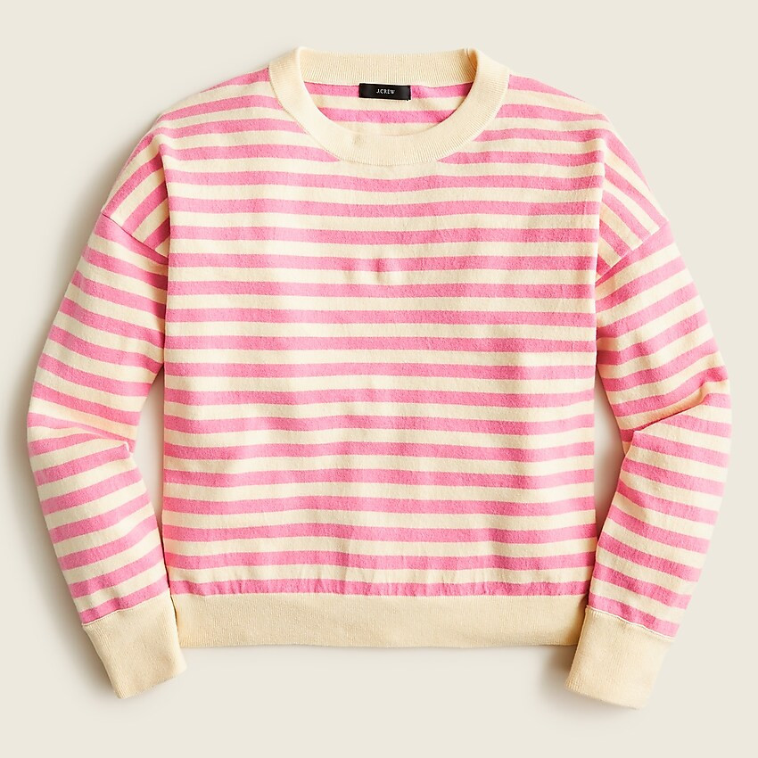 Relaxed silk-blend crewneck sweater in stripeItem BE155 
 Reviews
 
 
 
 
 
1 Review 
 
 |
 
 
Wr... | J. Crew US