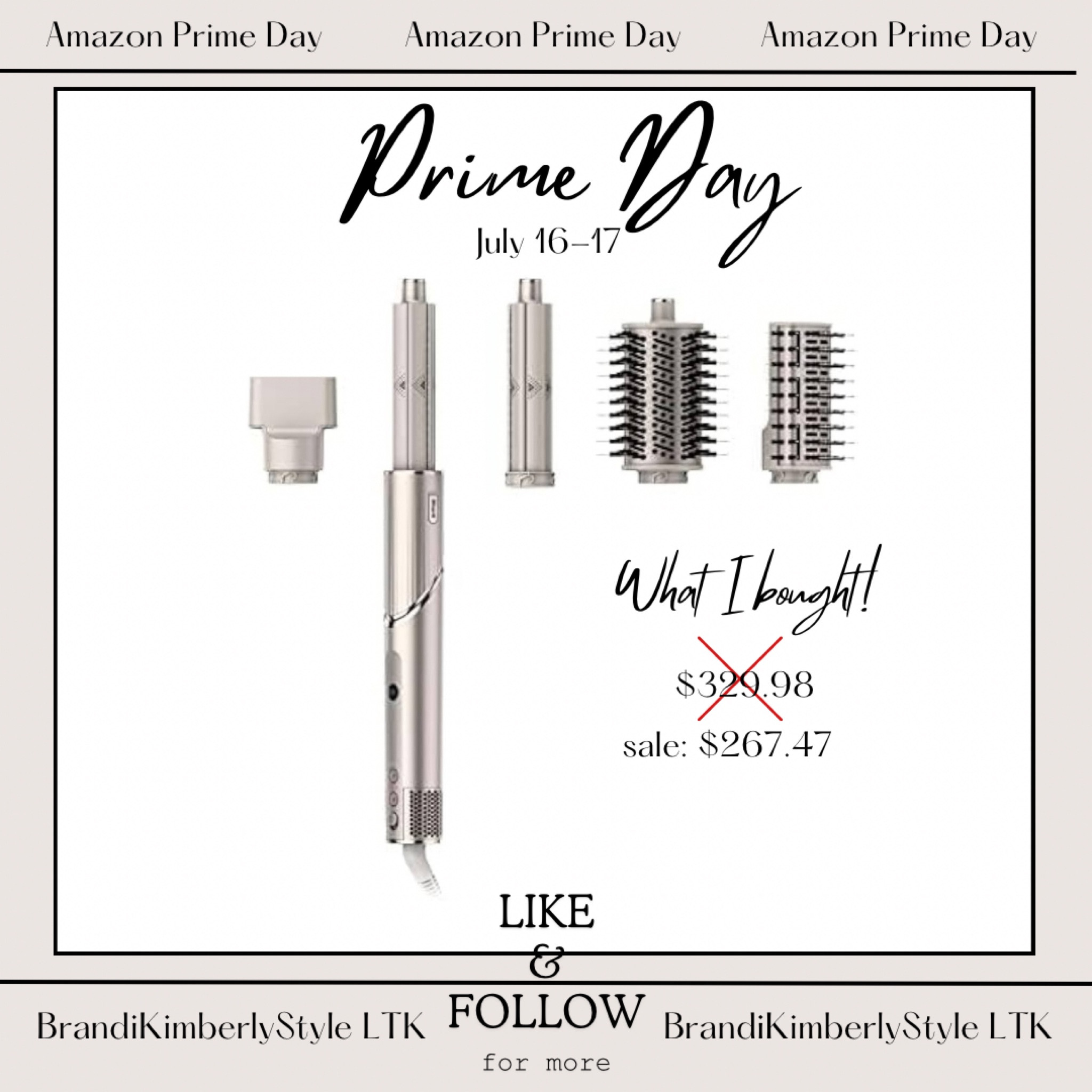 Amazon prime day is here!! July 16-17 🩵
This Shark air styling system is a popular purchase. I hear great reviews and it the major purchase I have on my list from this sale. A great deal of this sale. 
Hair tools, hair care, beauty, Amazon prime, BrandiKimberlyStyle 

#LTKBeauty #LTKSaleAlert
