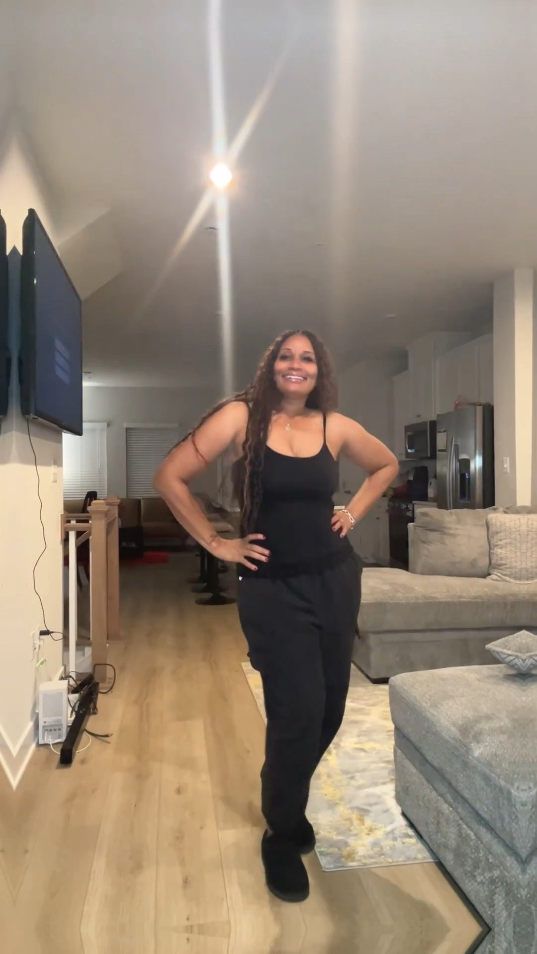 ON #SALE‼️
When the turkey has been eaten and you just want to chill in the house, play some games and kick it with your fam…sweats from #Gap /slippers from #UGGS and a cute look little black #Express tank is all you need to keep the vibes going. #chill #relax #warm #holiday #blackfriday #cybermonday #liketkit

#LTKCyberWeek #LTKmomlife #LTKHoliday