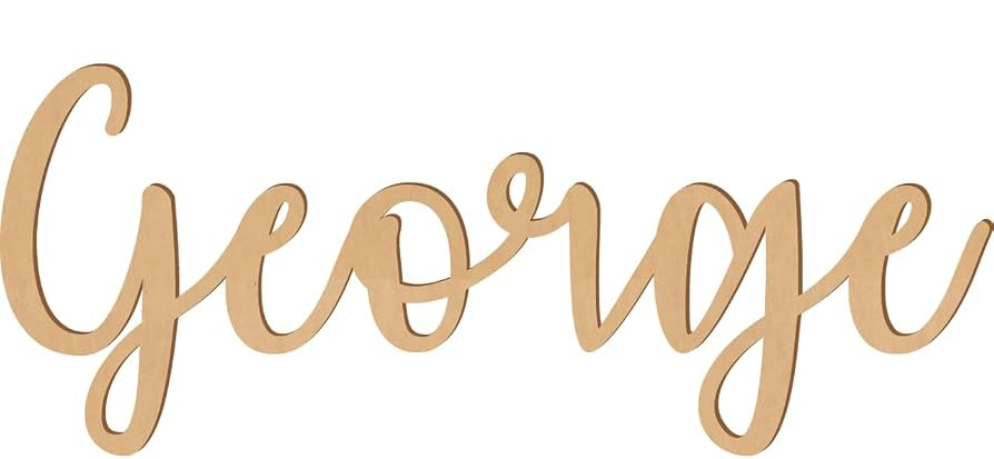 4 Inch Tall Custom Word Scroll Script Cursive Font Affection, Choose Wood Material for Names, Unf... | Amazon (US)