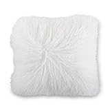 K&K Interiors 17055A 14 Inch White Lamb Fur Pillow | Amazon (US)