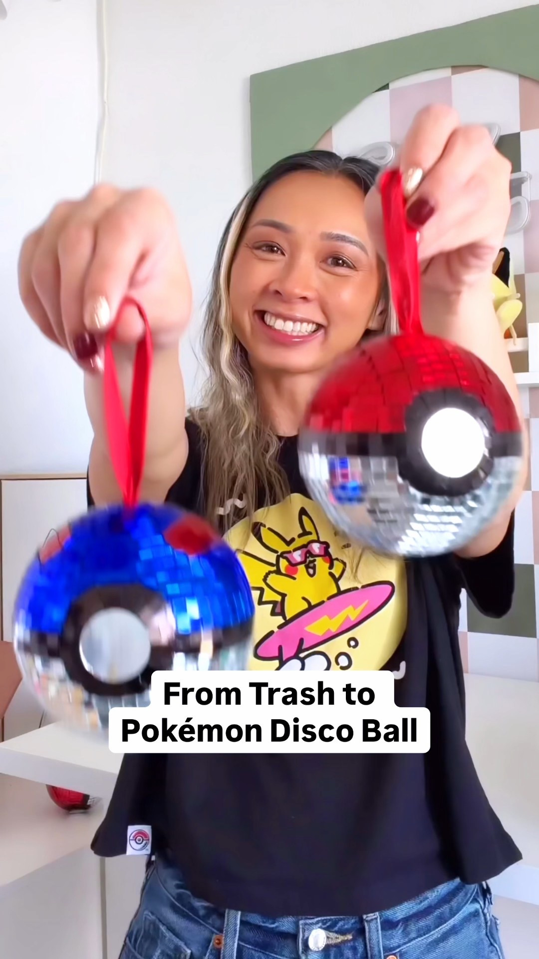 I made these with disco mirror tiles from Dollar Tree. I can’t tag them but I tagged similar ones you can use :) #pokemon 

#LTKKids