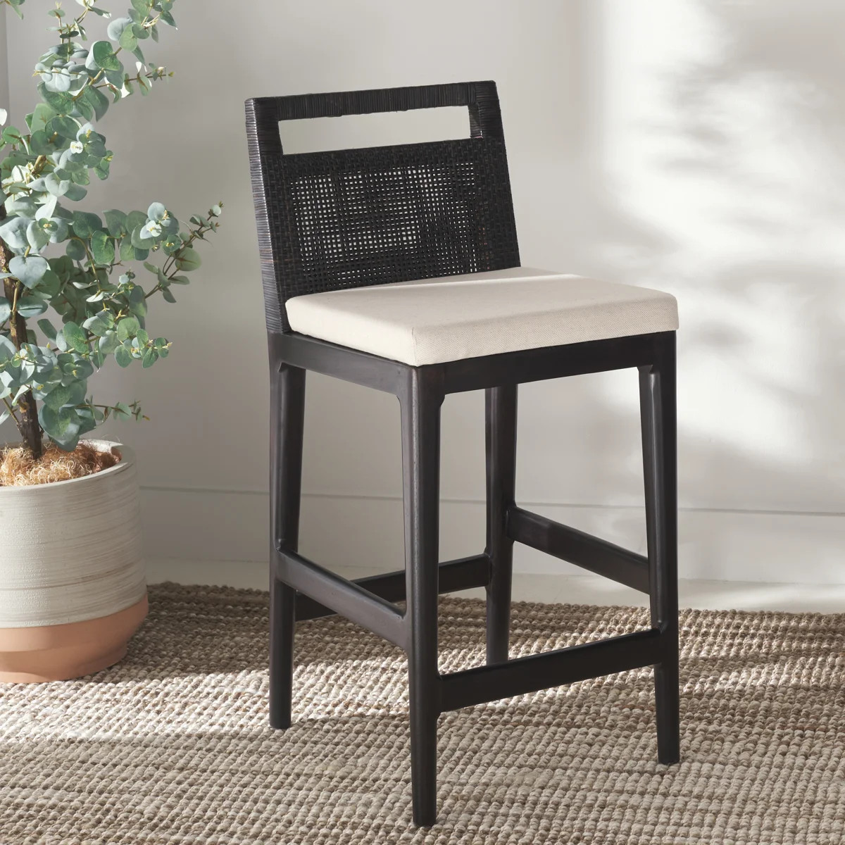 Velga Solid Wood Upholstered Counter Stool | Wayfair North America