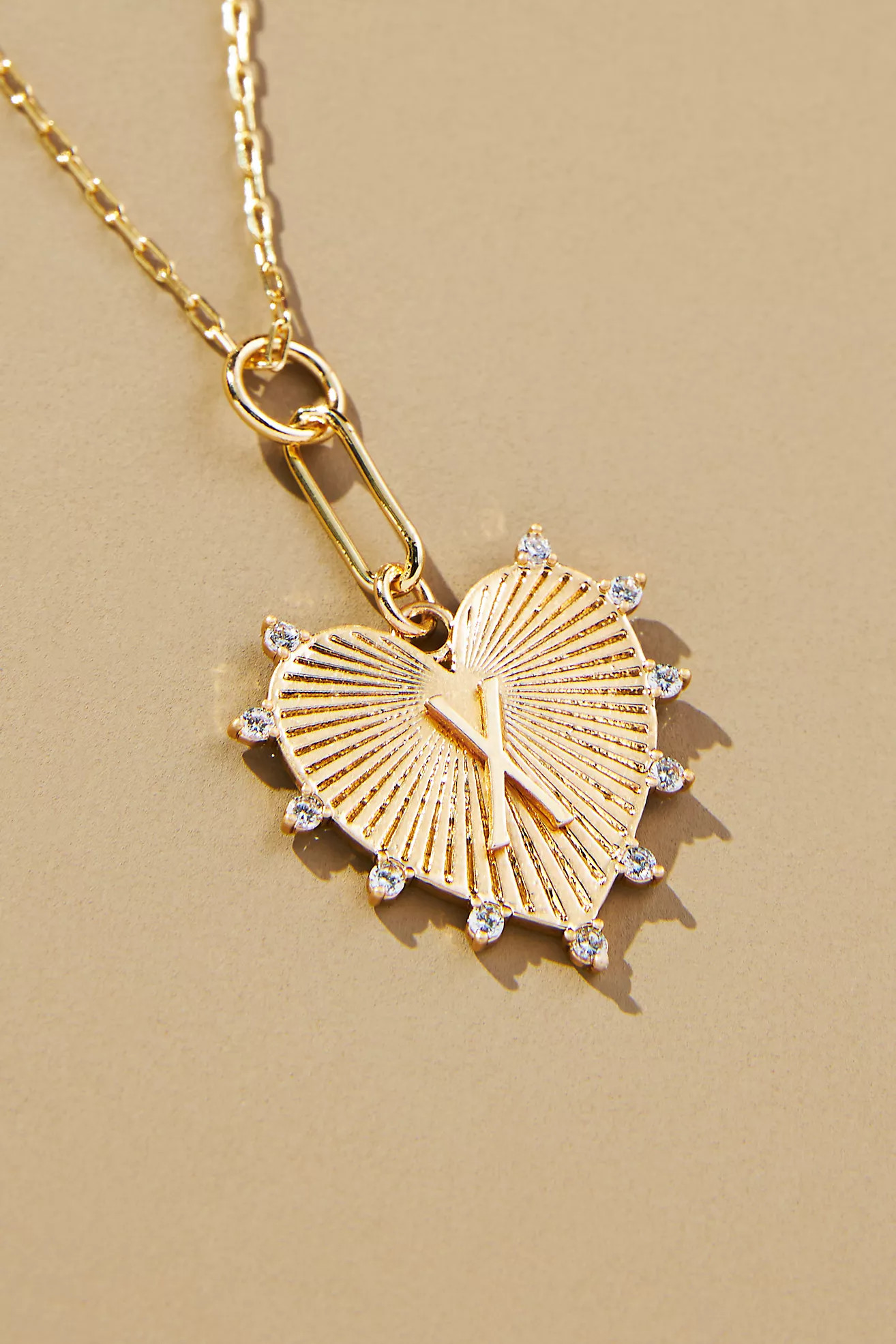 Monogram Heart Pendant Necklace | Anthropologie (US)