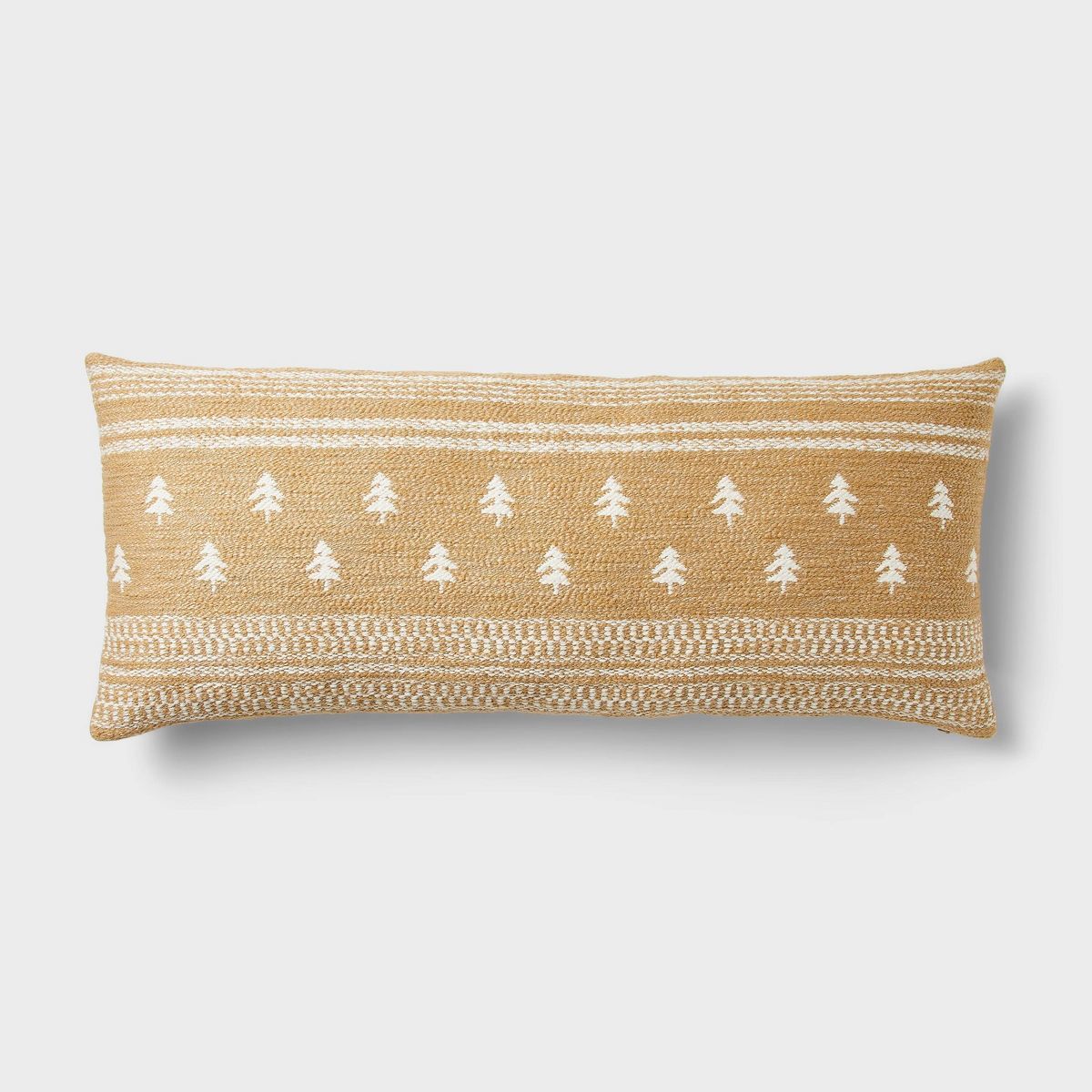 Oversized Lumbar Woven Tree Pillow Camel/Cream - Threshold™ designed with Studio McGee | Target