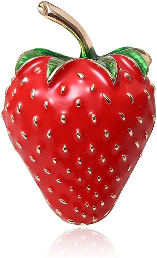 Cute Enamel Brooch Pins for Women Gift Strawberry Dripping Oil Red Fruit Brooches | Amazon (US)