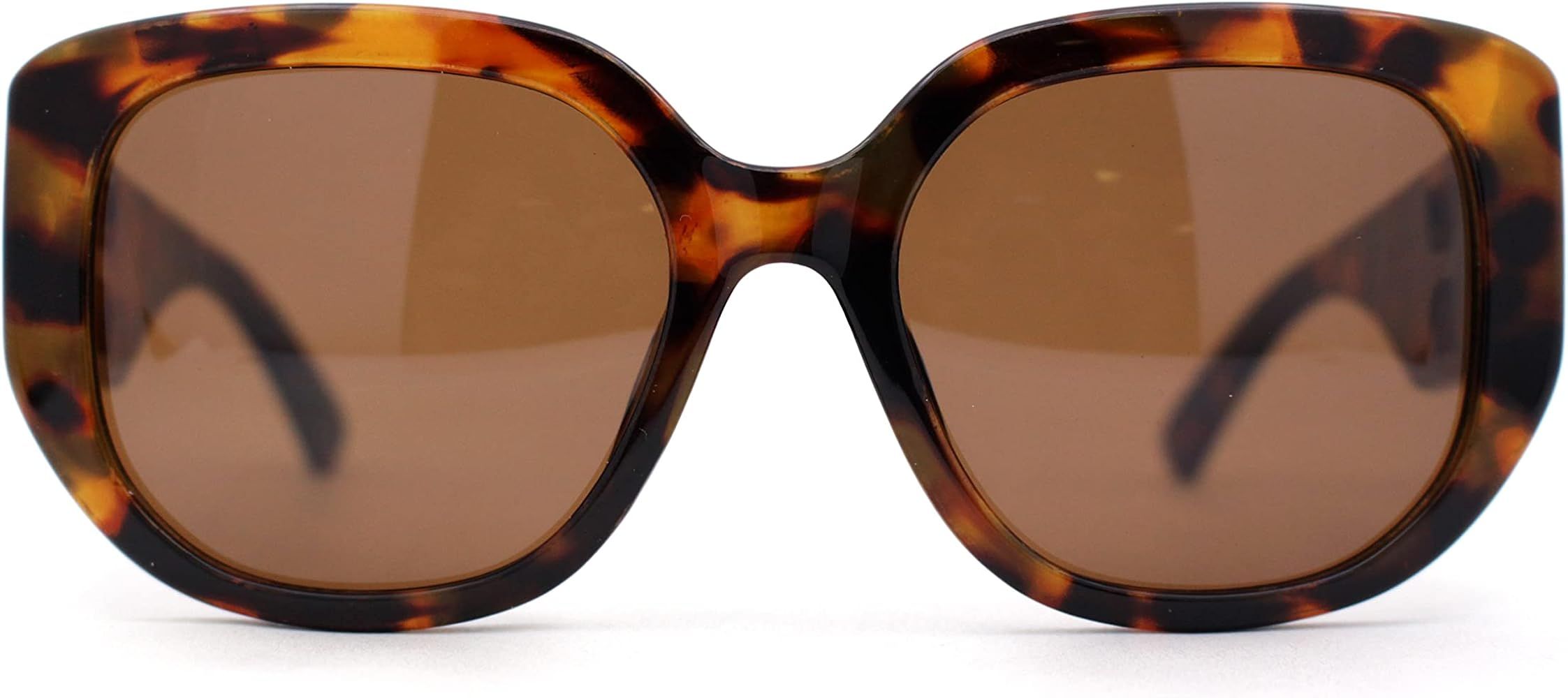 SA106 Womens Oversized Thick Temple Large Y2K Designer Sunglasses | Amazon (US)