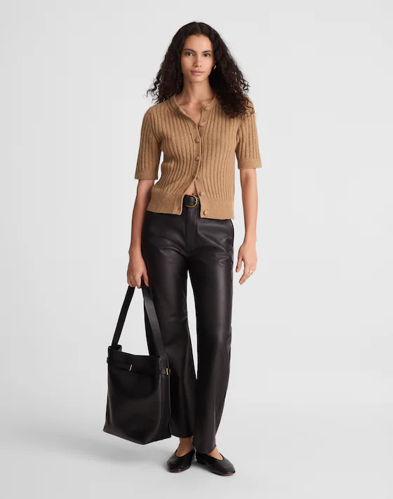 Short Puff-Sleeve Cardigan | Madewell