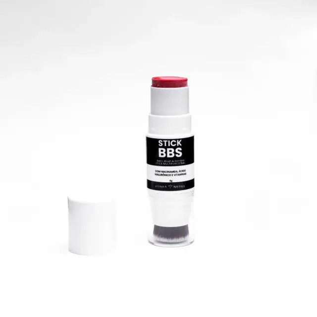 Stick BBS - Blush, Batom &amp; Sombra (Stick Multifuncional) 038 Glitter Velvet RED | DrogaRaia (BR)