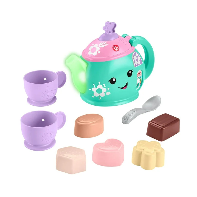 Fisher-Price Laugh & Learn Time for Tea Set, Interactive Toddler Learning Toy, 9 Pieces | Walmart (US)