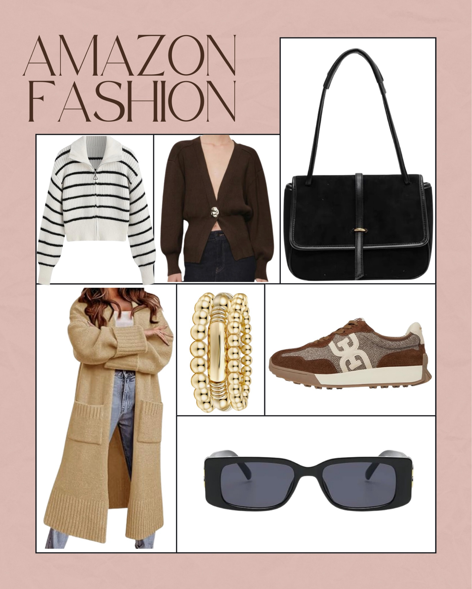 Amazon. Fashion. Handbag. Purse. Trending. Best sellers. Viral. Sneakers. Tennis shoes. Gold. Sunglasses. Cardigan. Quarter zip. Neutral  

#LTKFindsUnder100 #LTKStyleTip #LTKSeasonal