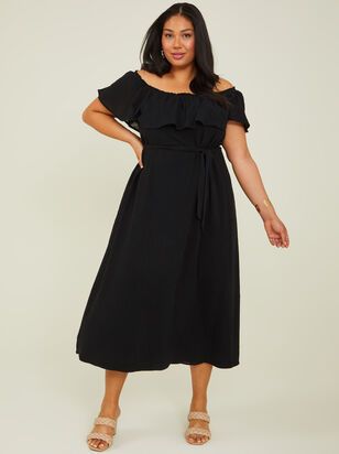 Soraya Linen Maxi Dress in Black | Arula | Arula