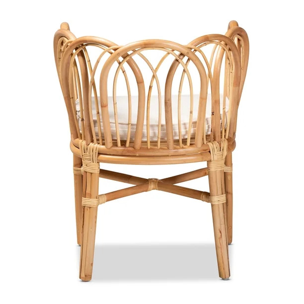 Baxton Studio Melody Modern and Contemporary Natural Finished Rattan Chair | Walmart (US)