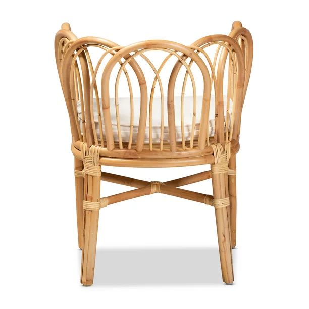 Baxton Studio Melody Modern and Contemporary Natural Finished Rattan Chair | Walmart (US)