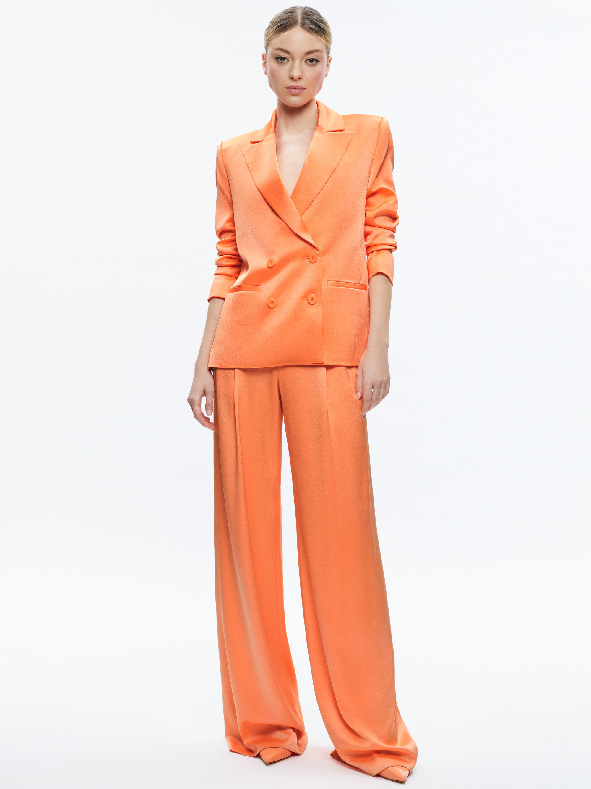 SANTOS DOUBLE BREASTED BOYFRIEND BLAZER | Alice + Olivia