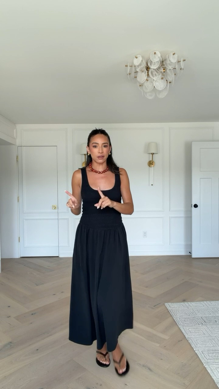 Chic summer outfit! This one is so soft and stretchy and it’s reversible!! It can be worn as a scoopneck or high neck and comes in so many colors! Wearing size S 🖤 

summer outfit, summer dress, midi dress, summer dresses, vacation outfits, dinner outfit, date night outfits, little black dress, black midi dress

#LTKSeasonal