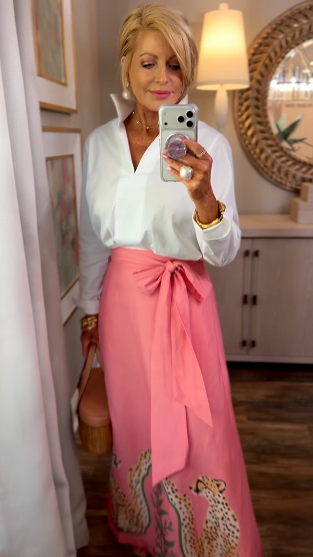 These are beautiful pieces I felt worth the investment. 
Sizes I’m wearing 
Skirt/sm 
Tops/med

#LTKvlog #LTKOver40 #LTKgrwm