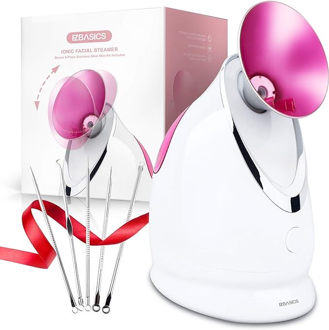 EZBASICS Face Steamer Professional, Nano Ionic Facial Steamer for Pores with Warm Mist Humidifier... | Amazon (UK)