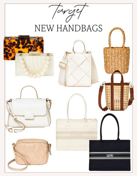 New handbags at Target! 

#targetfinds

Target finds. Target handbags. Target straw handbag. Designer inspired handbag. Rattan handbag. 

#LTKitbag #LTKfindsunder100 #LTKSeasonal