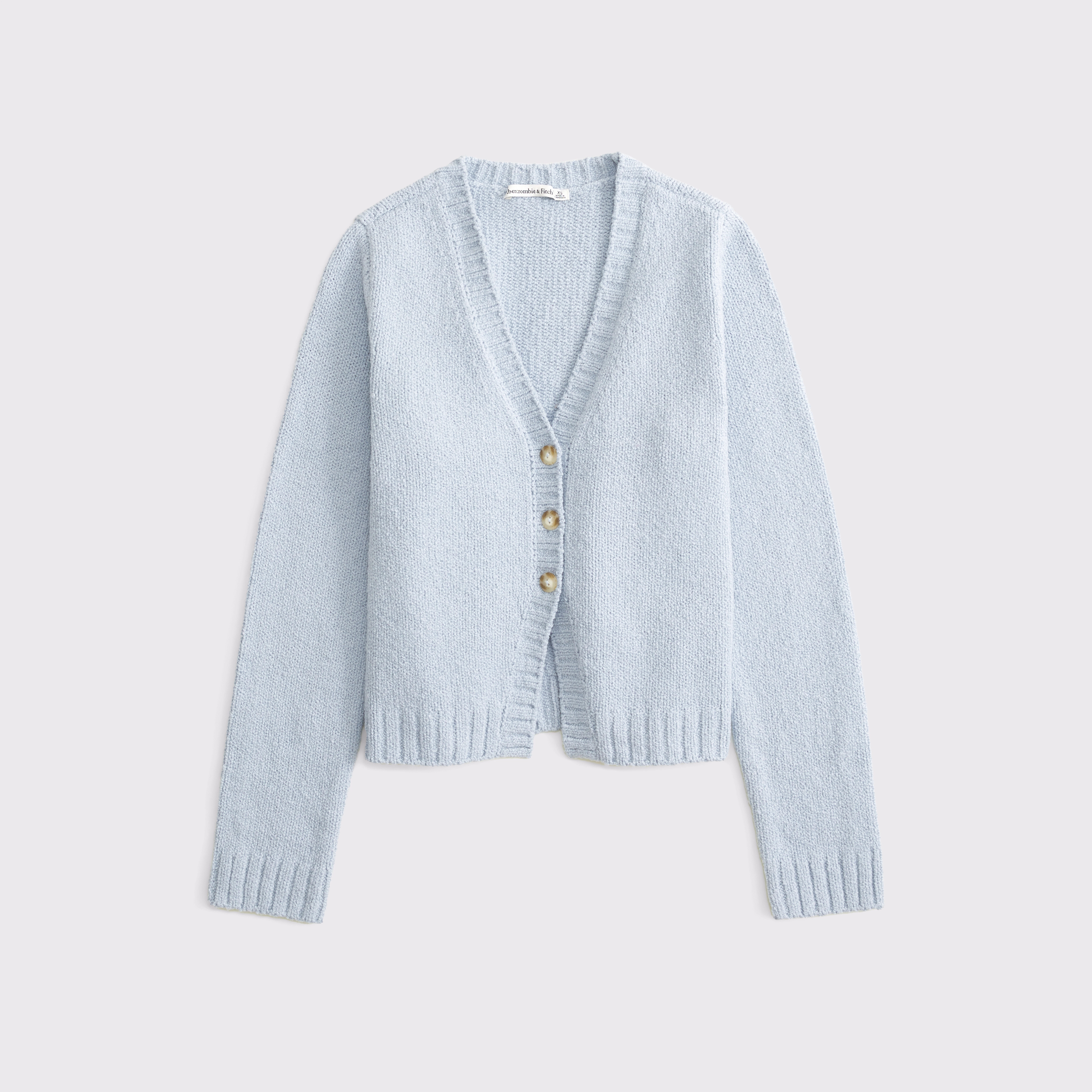 Textural Y-Neck Cardigan | Abercrombie & Fitch (US)