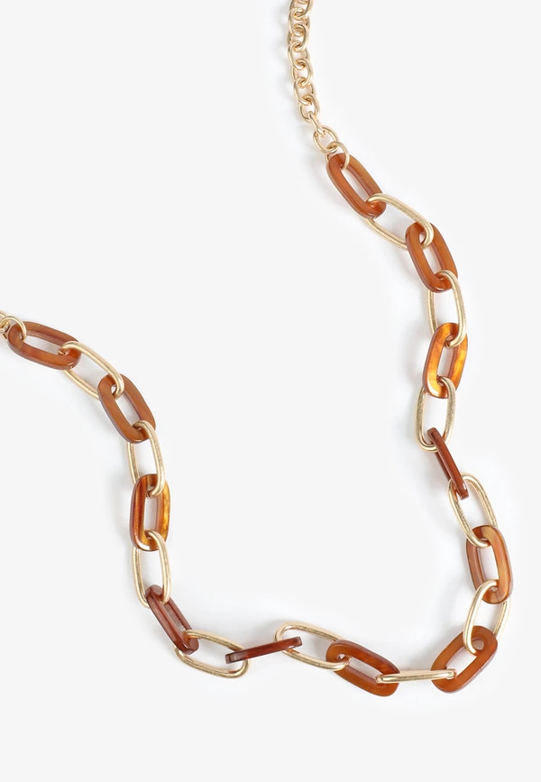 Gold And Torte Link Chain Necklace | Maurices