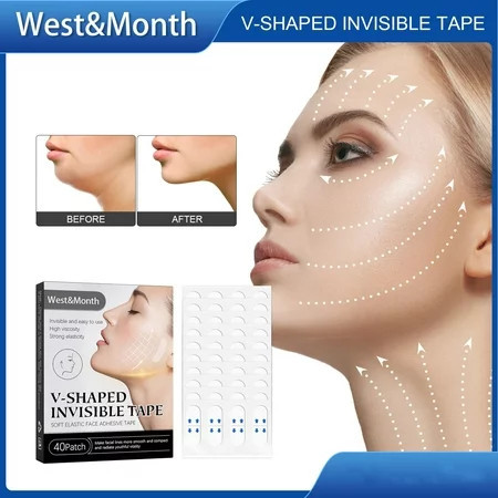 Qepwscx Face Lift Tape Instant Face Lift Tape Ultra-Thin Waterproof And High Elasticity Makeup Tool To Hide Facial Wrinkles Lifts Loose Skin Clearance | Walmart (US)