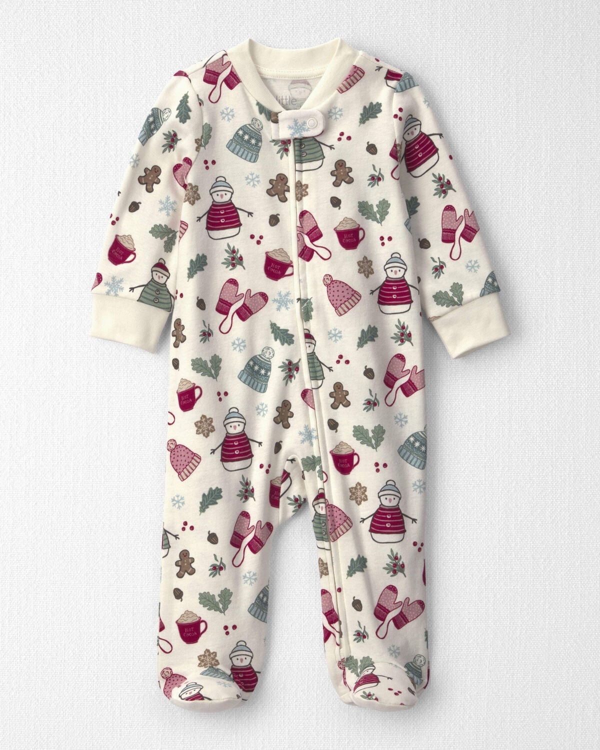 Baby Girl Organic Cotton Sleep & Play Pajamas in Winter Wonderland | Carter's Inc