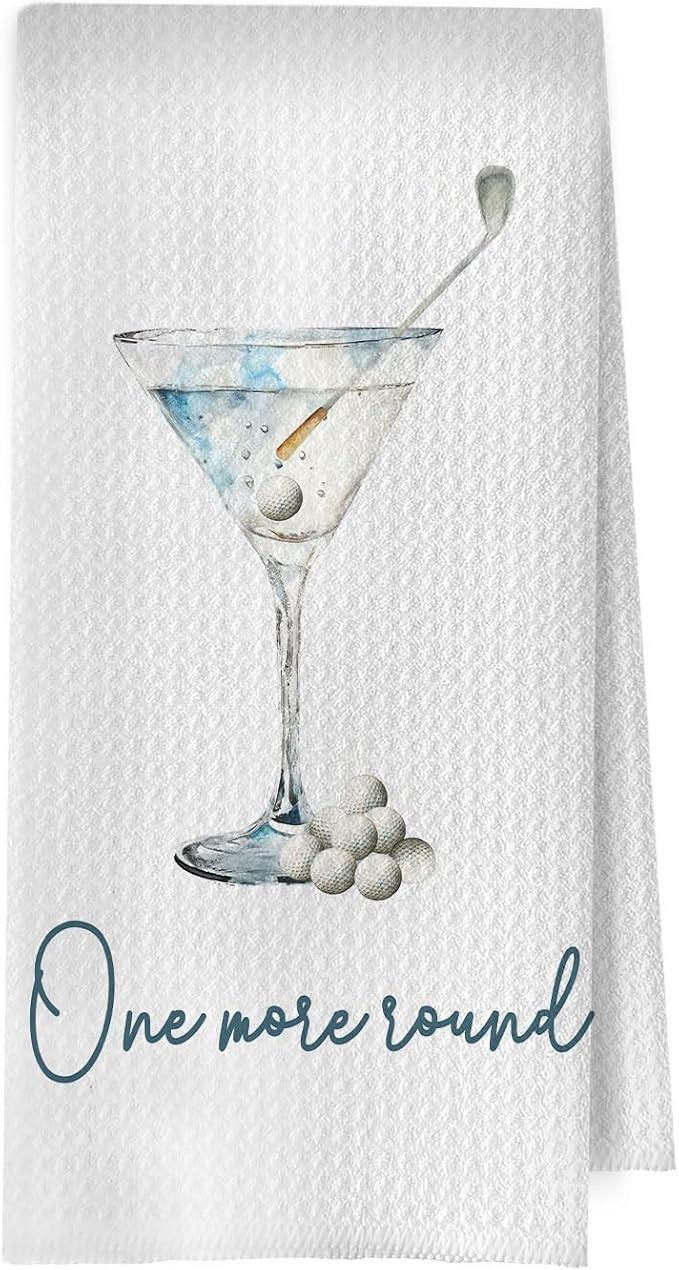 Golf Martini Kitchen Towels 16x24 Inch - Funny Golf Cocktail Gifts Decorative Waffle Dish Towel, ... | Amazon (US)