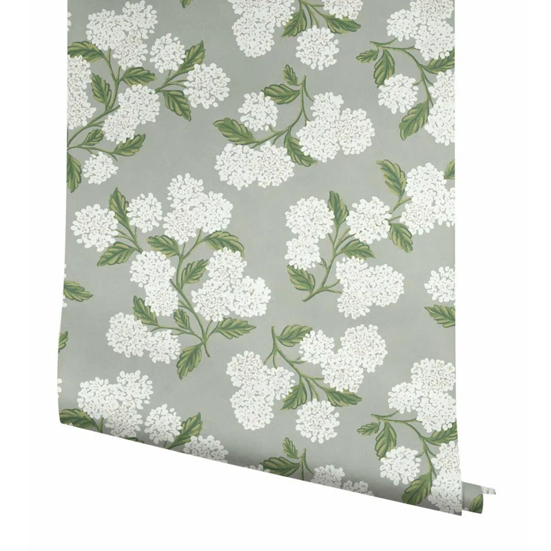 Hydrangea 27' x 27" Wallpaper Roll | Wayfair North America
