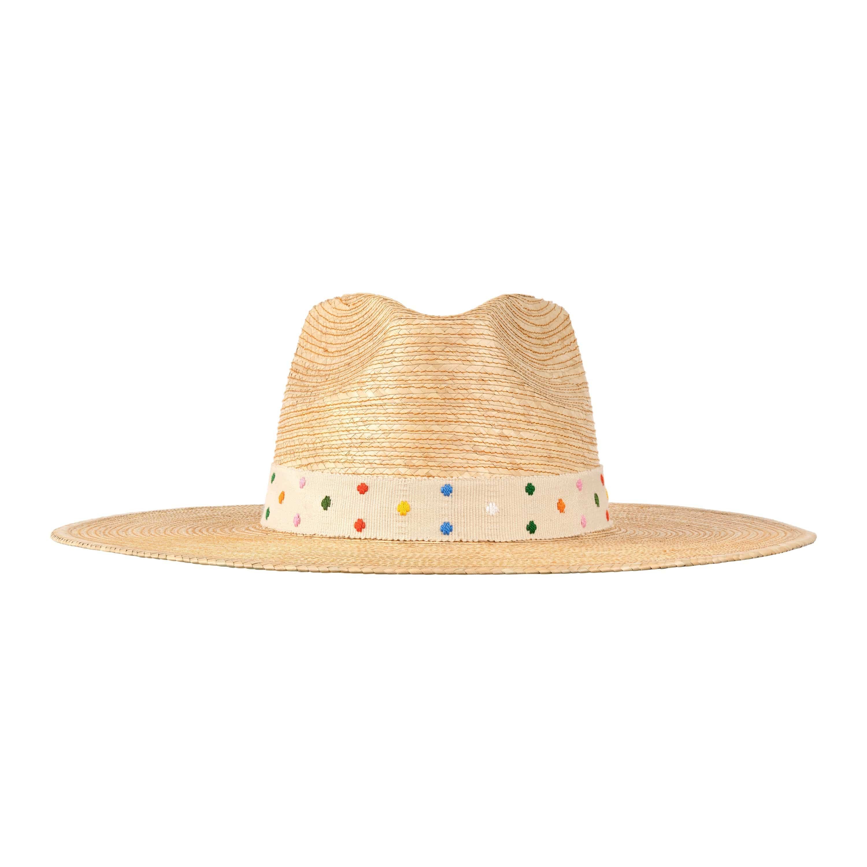 Vanilla Swiss Dot Palm Hat | Sunshine Tienda
