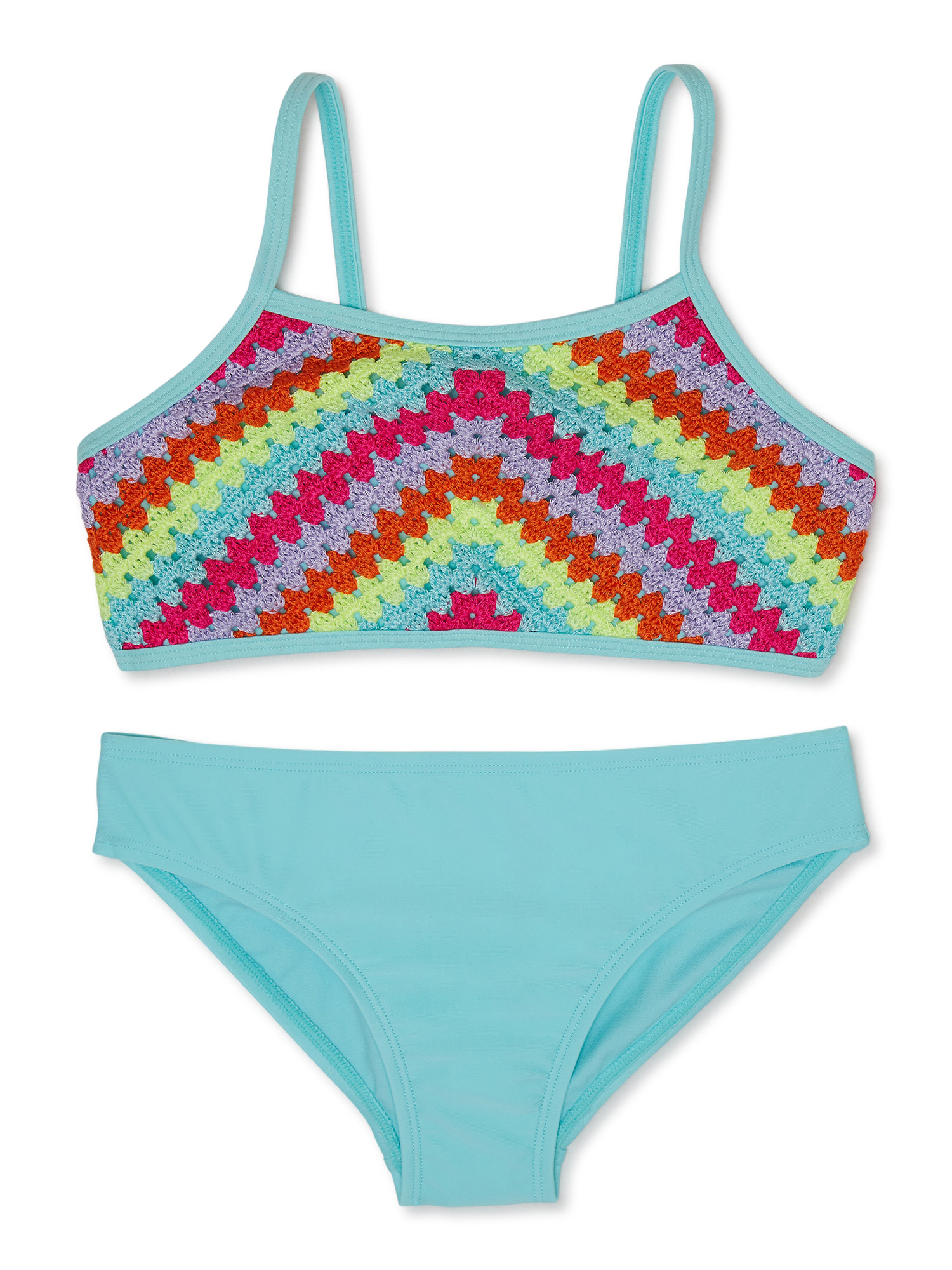 Wonder Nation Girls Bikini with UPF 50, 2-Piece, Sizes 4-18 | Walmart (US)