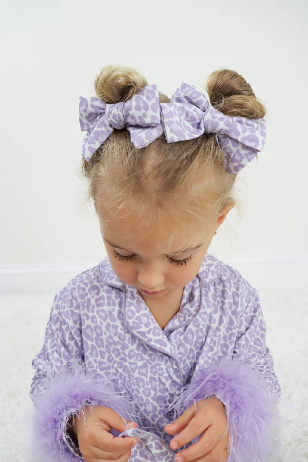 LAVENDER LEOPARD DREAM BOW HAIR CLIPS | Dream Big Little Co.