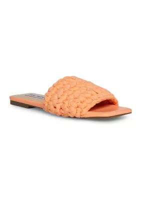 Steve Madden Women's Maldeve Slide Sandals, Orange, 7M | Belk