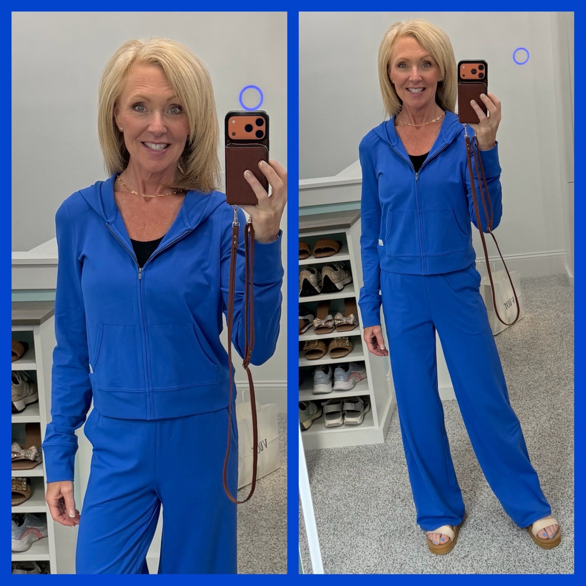 The softest matching set 💙 This Vuori set is one of those outfits that looks put together but feels like pajamas. Perfect for training clients, travel days, or running errands—and I love this bold blue! Definitely a set I’ll be wearing on repeat.

I’m wearing XS pants and M jacket.

#LTKdayinmylife #LTKootd #LTKActive