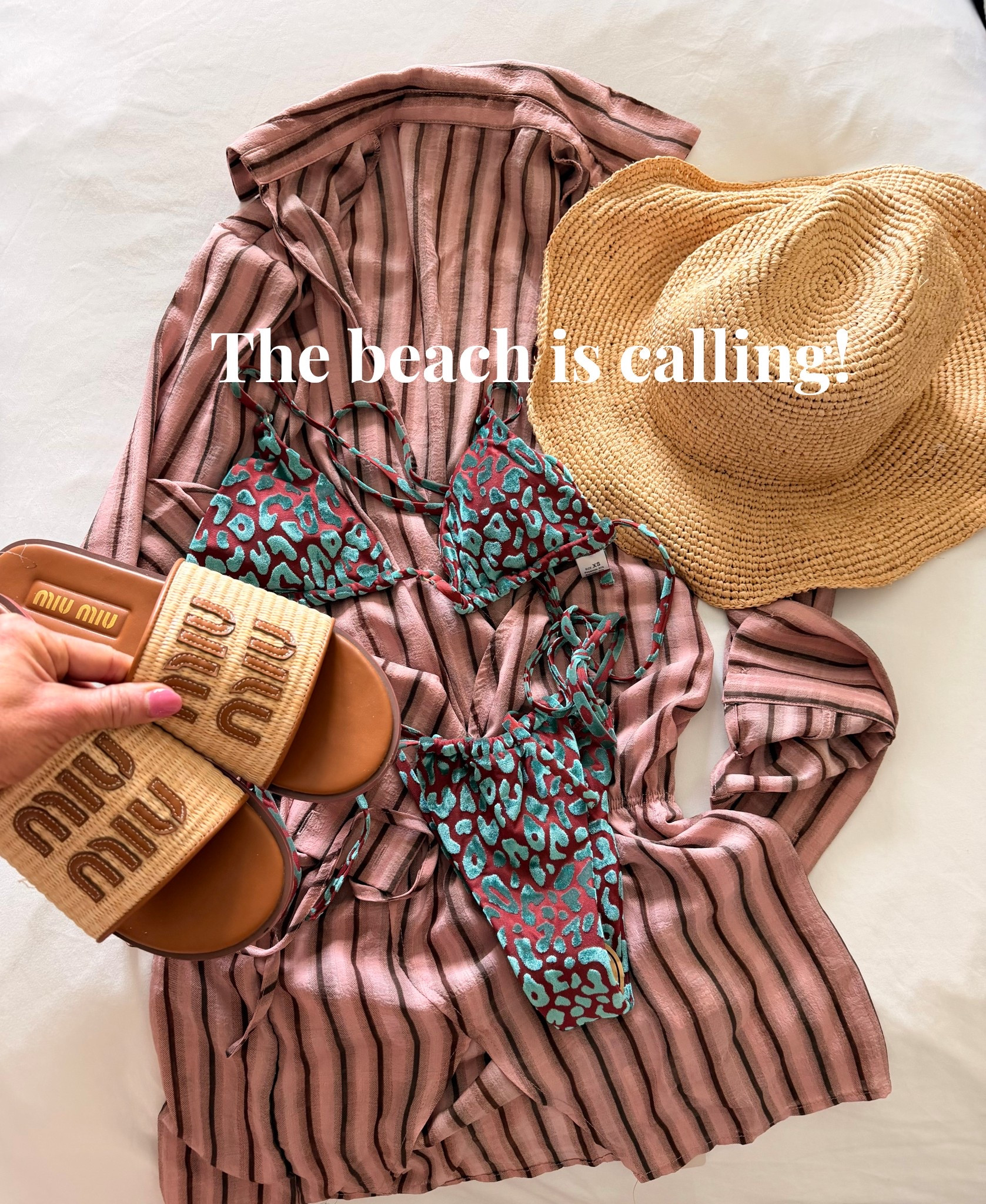 Beach vacation outfits loading! Happy Easter weekend! The beach is calling my name! Here’s the fit with exact products linked and a few more options I’m eyeing! Wearing XS in dress and bikini. The bikini does wear small in the booty. 

#LTKFestival #LTKSwim #LTKSeasonal