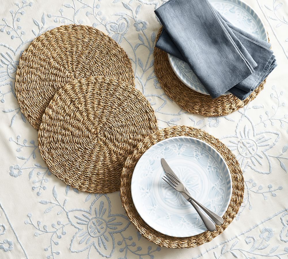 Mojave Handwoven Seagrass Charger Plate | Pottery Barn (US)