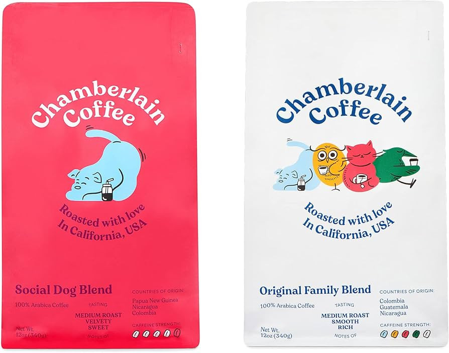 Chamberlain Coffee Ground Coffee Bundle | Comes with 2 (12oz) Bags of Ground Coffee | Includes So... | Amazon (US)